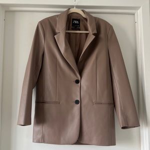 Zara Faux Leather blazer